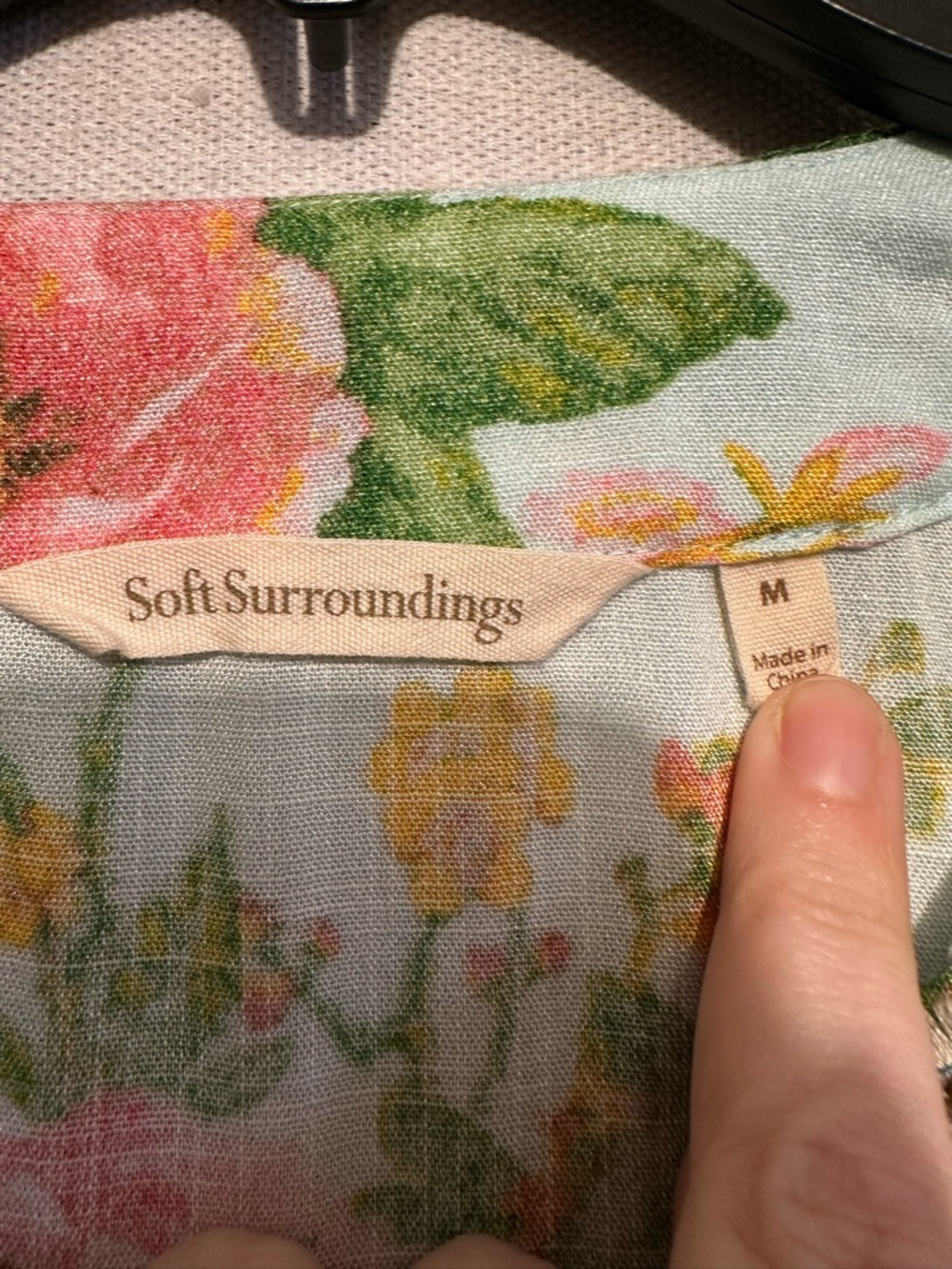 Soft Surroundings Floral Tunic - size M - Picture 5 of 6